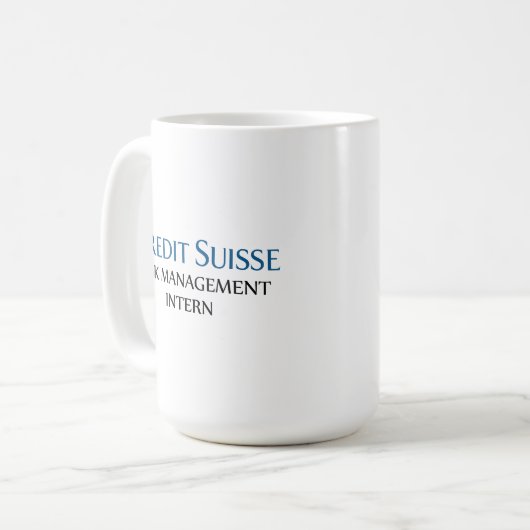 Credit Suisse Risk Management Intern Kaffeetasse (Vorderseite Links)