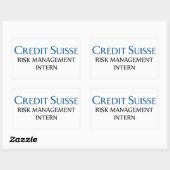 Credit Suisse Risk Management Intern Rechteckiger Aufkleber (Blatt)
