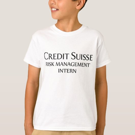 Credit Suisse Risk Management Intern T-Shirt (Vorderseite)