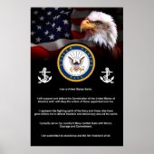 Credo der United Staaten Navy SAILORS Poster (Vorne)