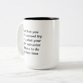 Credo-Tasse für Fluglehrer Zweifarbige Tasse (Vorderseite Links)