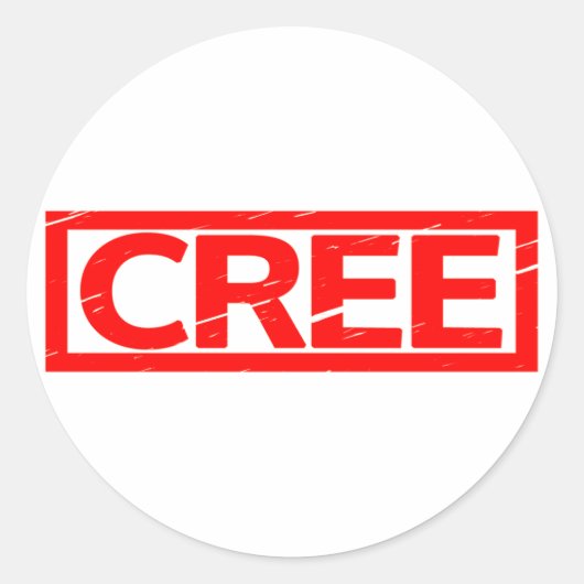 Cree-Briefmarke Runder Aufkleber (Vorderseite)