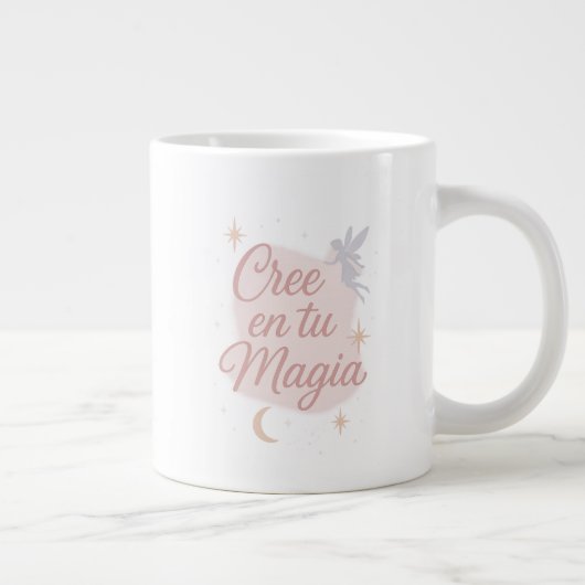 Cree en tu Magia ✨ | Pastel Gold Fairy Design Jumbo-Tasse (Rechts)