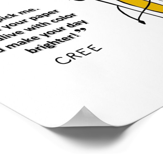 Cree the Crayon Poster (Ecke)