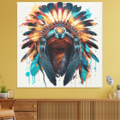 Cree Traditionen wiederbelebt in unserem Herzen Leinwanddruck (Insitu (Wohnzimmer))