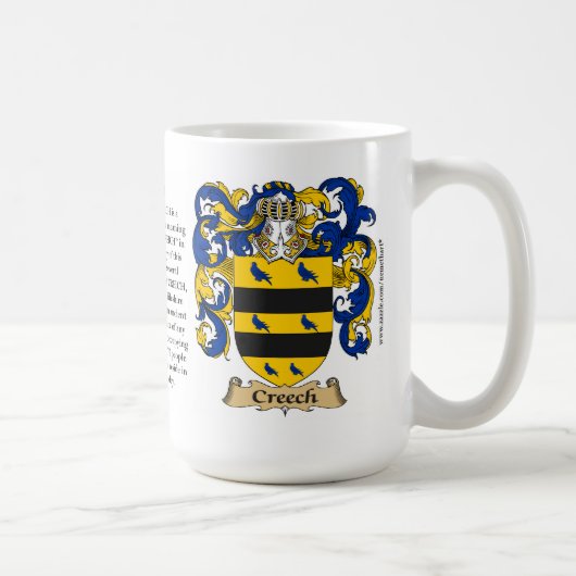 Creech, der Ursprung, die Bedeutung und das Wappen Kaffeetasse (Rechts)