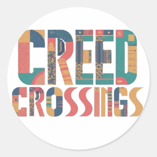 Creed Crossings Runder Aufkleber (Vorderseite)