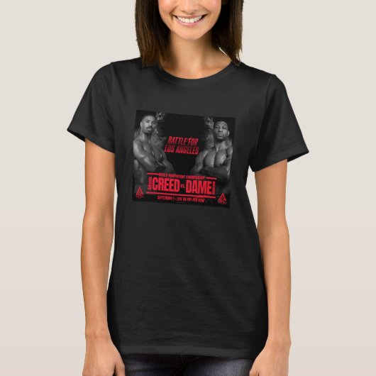 Creed vs Dame Poster rot T-Shirt (Vorderseite)
