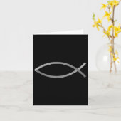 Creed with Style Jesus Fish Christliches Symbol Karte (Gelbe Blume)