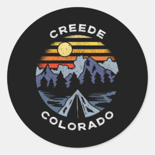 Creede Colorado Berge Urlaub Camping Souvenir Runder Aufkleber