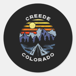 Creede Colorado Gebirge Urlaub Camping Souvenir Runder Aufkleber
