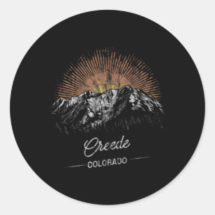 Creede Mountains Colorado Wandern Outdoor Vintage Runder Aufkleber