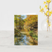 Creek Autumn Reflections Denken Sie an Ihre Karte (Gelbe Blume)