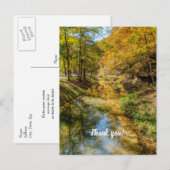 Creek Autumn Reflections Vertikal Vielen Dank Postkarte (Vorne/Hinten)