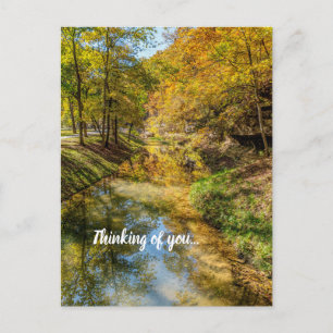 Creek Autumn reflektiert vertikale Denkweise Postkarte