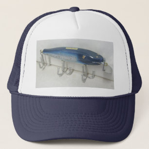 Creek Chub Pikie Blue Flash Vintag Lure Hat Truckerkappe