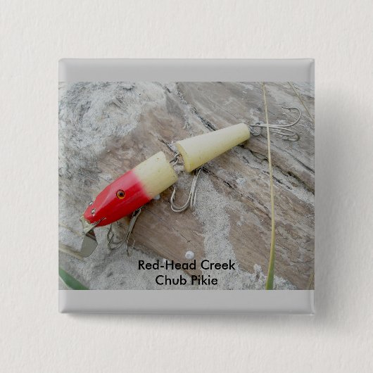 Creek Chub Pikie Redhead Lure Abzeichen Button (Vorderseite)