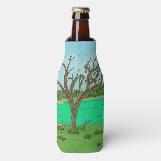 Creek mit Baumflasche gemütlich Flaschenkühler (Flaschenvorderseite)
