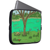 Creek mit Baumklumpensleeve Laptopschutzhülle (Vorne Rechts)