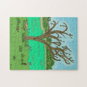 Creek mit Baumpuzzle Puzzle (Horizontal)