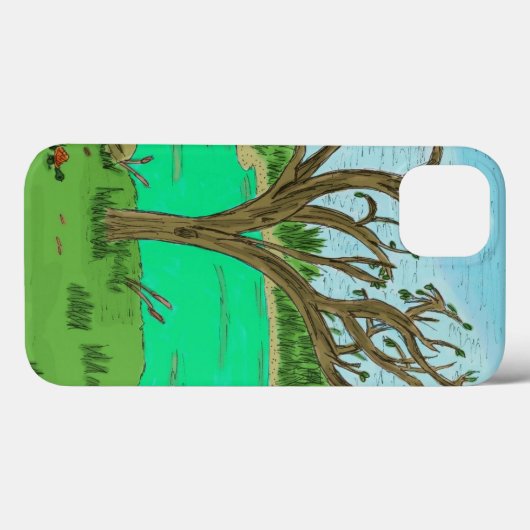 Creek mit Tree iPad Case (Rückseite (Horizontal))