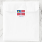 Creek Nation Flag Runder Aufkleber (Tasche)