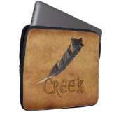CREEK Native American Feather Laptop Sleeve (Vorne Rechts)