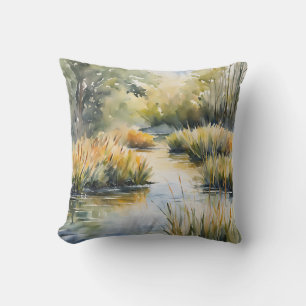 Creek Reeds Waterscape Kissen