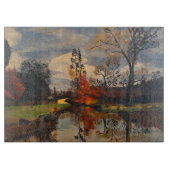 Creek Side im Herbst, Original von Gary Poling Schneidebrett (Vorderseite)
