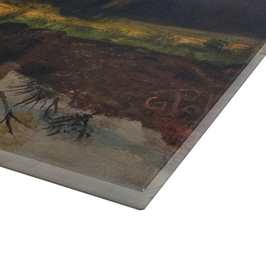 Creek Side im Herbst, Original von Gary Poling Schneidebrett (Ecke)