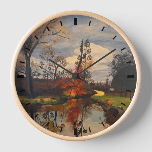 Creek Side im Herbst, Original von Gary Poling Uhr (Vorderseite)
