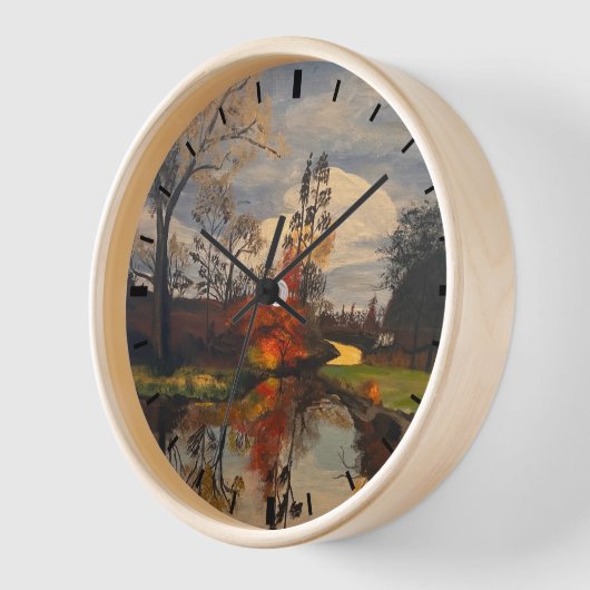 Creek Side im Herbst, Original von Gary Poling Uhr (Winkel)