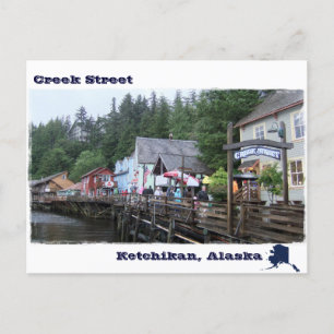 Creek Street in Ketchikan Alaska Reisen Souvenir Postkarte
