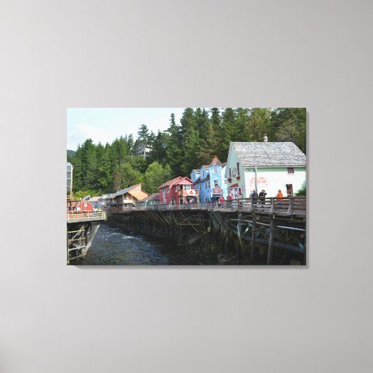 Creek Street in Ketchikan Leinwanddruck (Vorderseite)