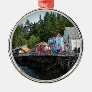 Creek Street in Ketchikan Ornament Aus Metall