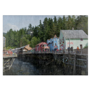 Creek Street in Ketchikan Schneidebrett