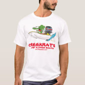 Creekrat Cartoon Flyin Fliver Flivver Bootskunst T-Shirt (Vorderseite)