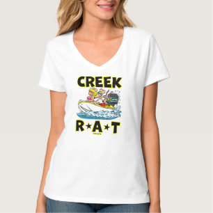 Creekrat Cartoon Studios Creek Rat Flivver Boat T-Shirt