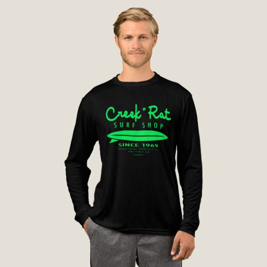 Creekrat Cartoon Studios Creek Rat Surf Shop Tri-Blend Shirt (Volle Vorderseite)