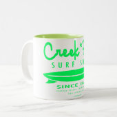 Creekrat Cartoon Studios Creek Rat Surf Shop Zweifarbige Tasse (Vorderseite Links)