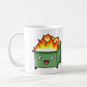 Creekrat Cartoon Studios Dumpster Fire Kaffeetasse (Links)