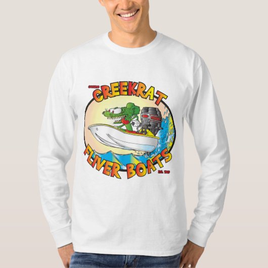 Creekrat Cartoon Studios Fliver Flivver-Bootlogos T-Shirt (Vorderseite)