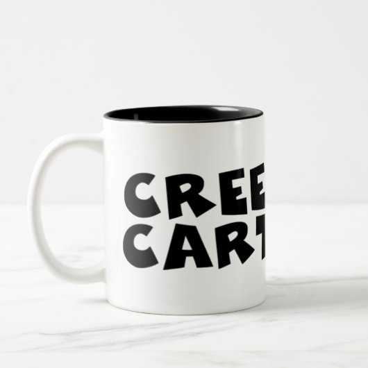 Creekrat Cartoon Studios Logo Zweifarbige Tasse (Links)