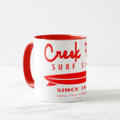 Creekrat Cartoon Studios Surf Shop Rat Tasse (Vorderseite Links)