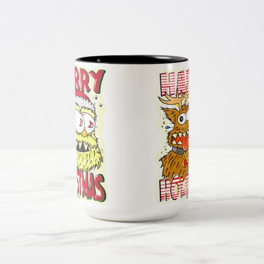 Creekrat Cartoon Studios Weihnachten 2024 Art Zweifarbige Tasse (Mittel)