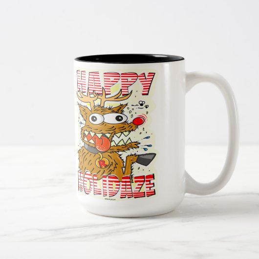 Creekrat Cartoon Studios Weihnachten 2024 Art Zweifarbige Tasse (Rechts)