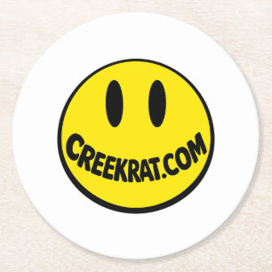 CreekRat® CreekRat Co. Topanga - Malibu - CA Runder Pappuntersetzer