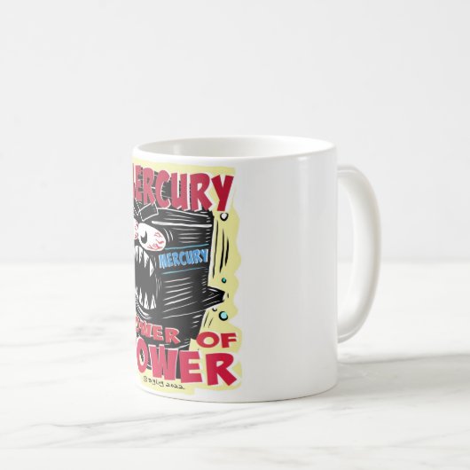 Creekrat Studios Mercury Tower of Power Cartoon Kaffeetasse (VorderseiteRechts)