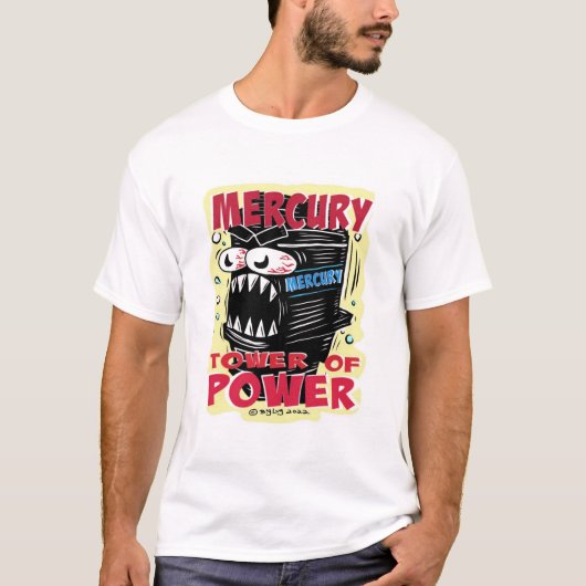 Creekrat Studios Mercury Tower of Power Cartoon T-Shirt (Vorderseite)