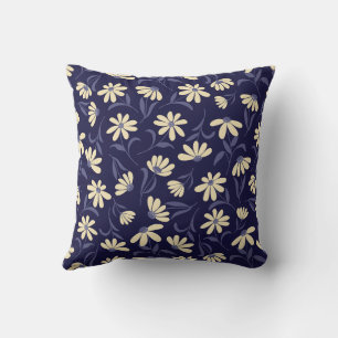 Creekside Daisy Throw Kissen   Marine und Gelb